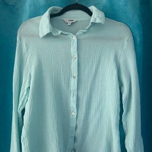 Gauze shirt- Soft Turquoise - M